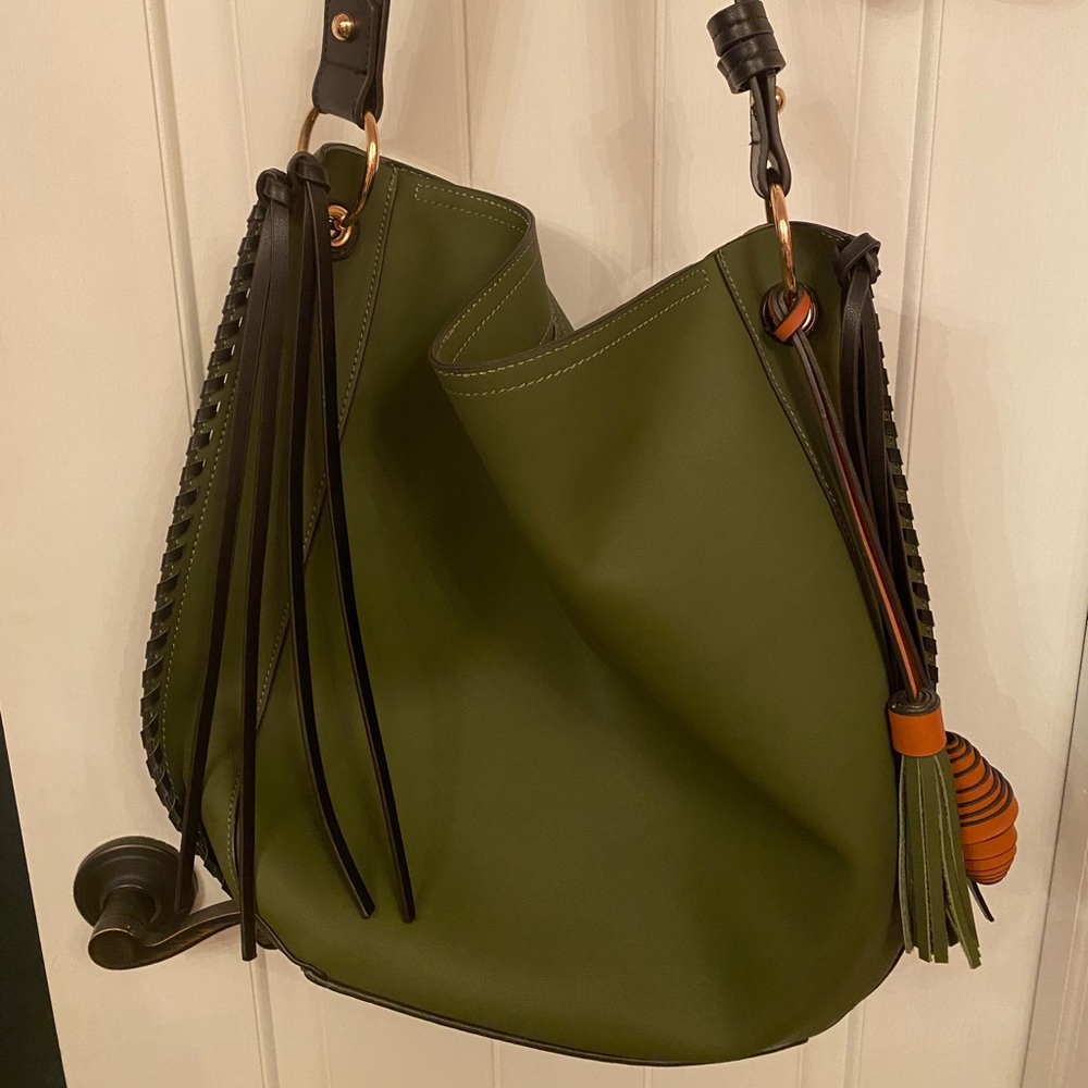 Anthropologie Green Shoulder Bag NWOT